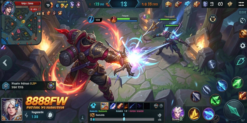 Tampilan gameplay <strong>888FW</strong> yang mendebarkan dengan aksi pertarungan tim.