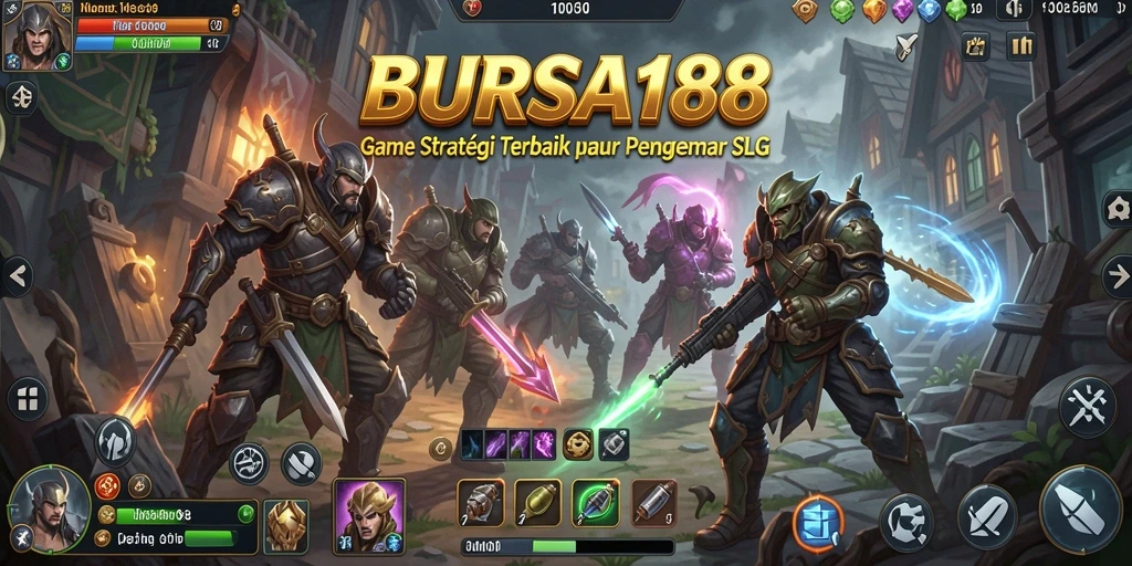 Tampilan utama gameplay BURSA188 yang menampilkan strategi SLG.