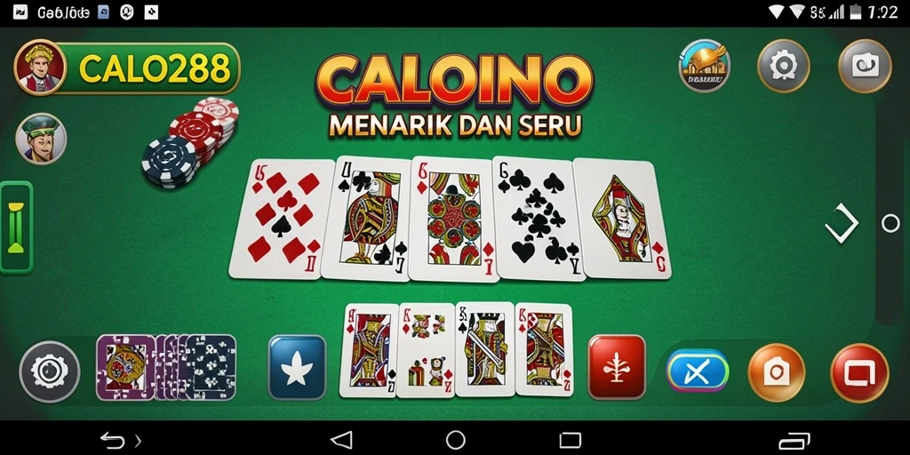 Tampilan gameplay seru dari CALO288 yang menampilkan aksi permainan Domino.