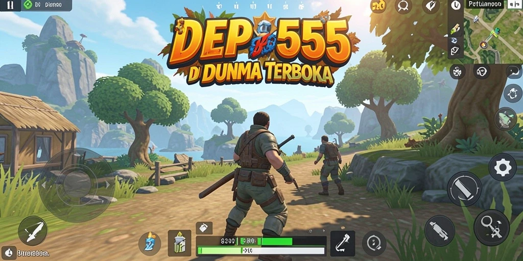 Tampilan gameplay DEPO555 yang menakjubkan dalam dunia terbuka.