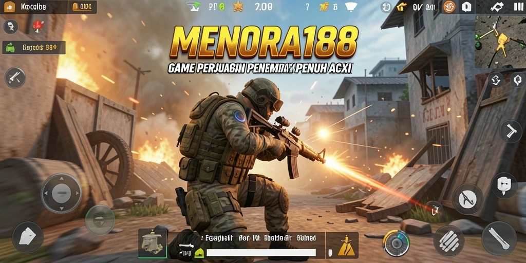 Tampilan gameplay mendebarkan dalam MENARA188, action-packed TPS yang seru.
