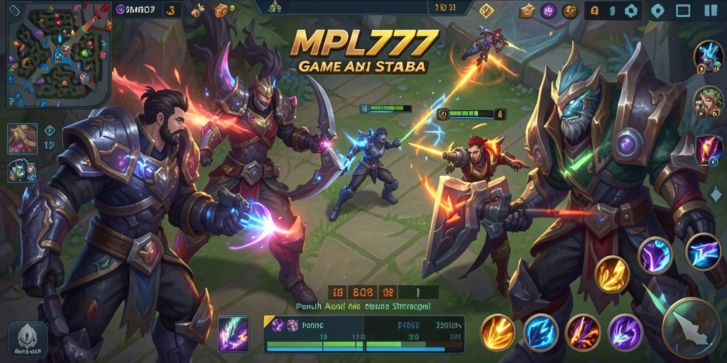 Screenshot gameplay seru dari MPL777 yang menunjukkan aksi pertempuran.