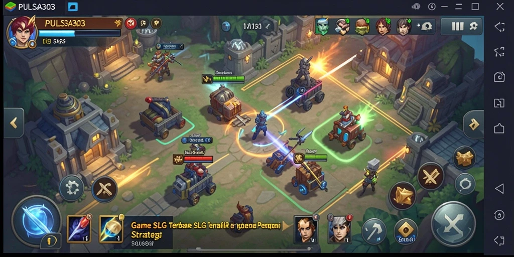 Tampilan screenshot PULSA303 menampilkan aksi pertempuran strategis yang mendebarkan.