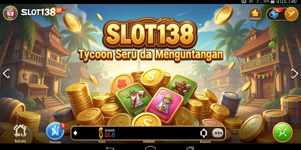 Screenshot menampilkan gameplay yang dinamis dalam SLOT138, dimana pemain mengelola kasino mereka.