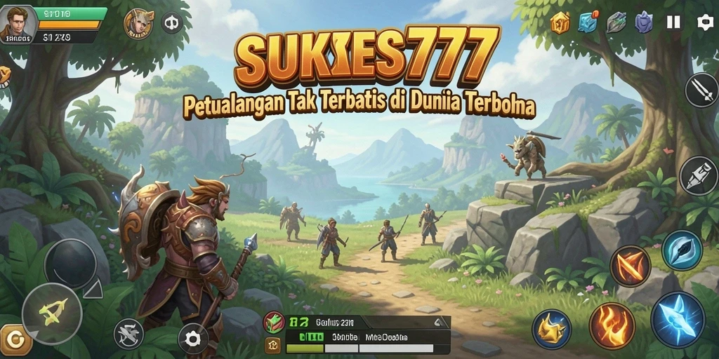 Screenshot gameplay menunjukkan petualangan seru di dunia terbuka.