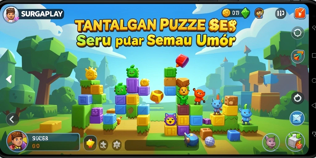 Tangkapan layar dari gameplay SURGAPLAY menampilkan tantangan puzzle yang menarik.